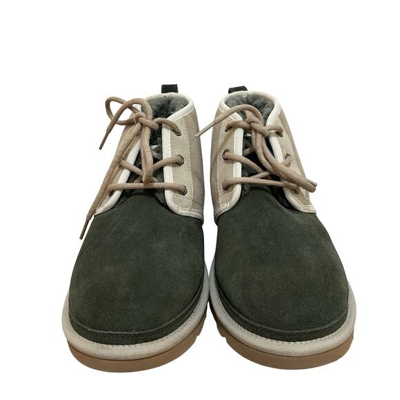Ugg Neumel Two Tone Suede Lace Up Chukka Boots Mens US 9 EU 42 Shearling Lined - Picture 3 of 12